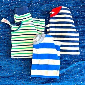 Mini Boden pj top bundle: all striped, all 12Y, 2 long sleeved, 1 short sleeved